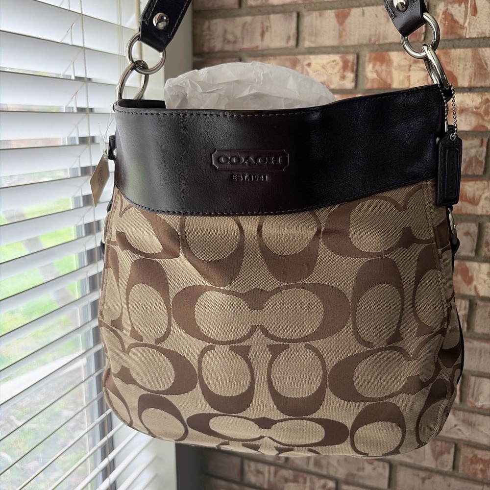 New with tags Coach Signature Large Zoe Hobo Bag